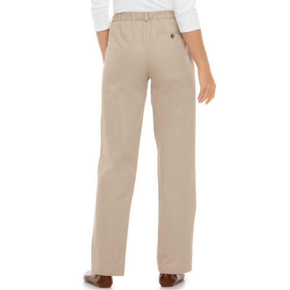 L.L. Bean High-Rise Comfort Waist Tapered-Leg Wrinkle-Free Bayside Pants NWT - Picture 2 of 9